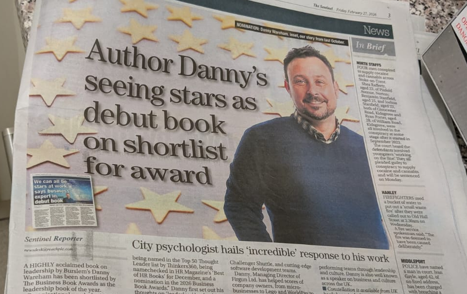 Constellation appears as a news stroy in the Sentinel Newspaper