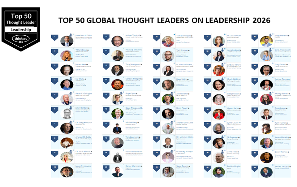 Top 50 Global Thought Leaders and Influencers on Leadership 2026