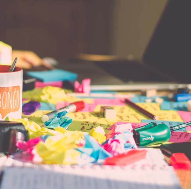 Messy desk